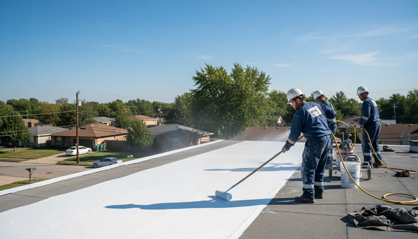Commercial roof coating in Milford, IL near me